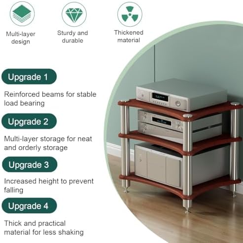 Nordivo 2 3 4 Tier AV Media Stand Component Cabinet