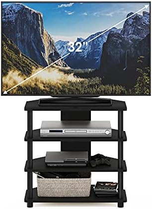 Furinno 4-Tier Petite Entertainment Center Blackwood