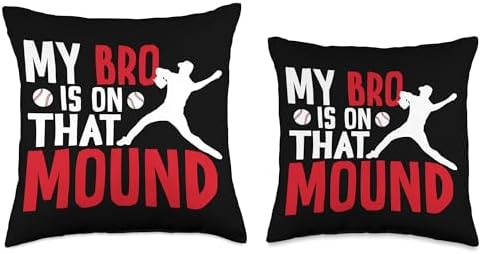 Proud Baseball Pitcher Sister Throw Pillow