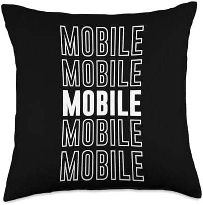 Mobile Throw Pillow with Double-Sided Print