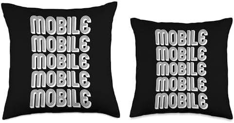 Mobile Throw Pillow with Bold Design