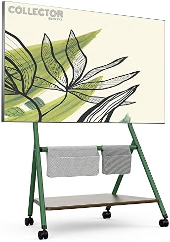 FITUEYES Corner TV Stand with 4 Silent Wheels