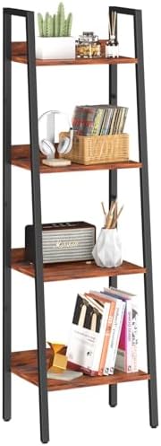 Yoobure 4 Tier Ladder Bookshelf Corner Shelf