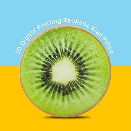 HYSEAS 14 Inch Round Throw Pillow Kiwi 3D Print Design 2 Pack