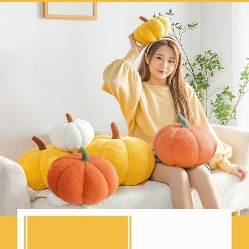 Cute Pumpkin Shaped Throw Pillow for Halloween Decor