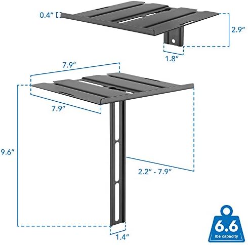 Mount-It TV Shelf Wall Mount Floating 66 lbs