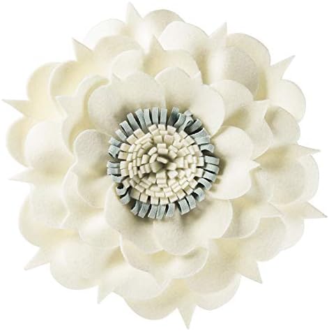 OiseauVoler 3D Flower Throw Pillow 13x13 Inch Handmade White Decor