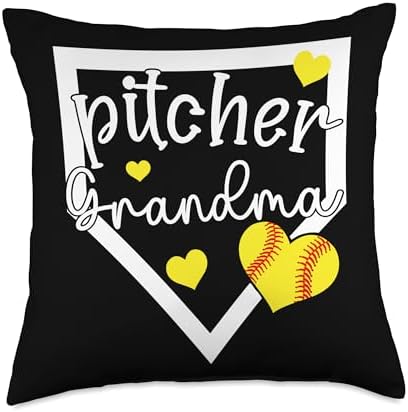 Softball Pitcher Grandma Throw Pillow for Mothers Day