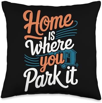 Rolling Tiny House Throw Pillow for Minimalist Living