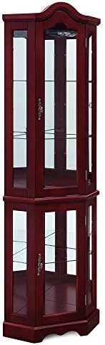 BELLEZE Lighted Curio Cabinet with 5 Shelves