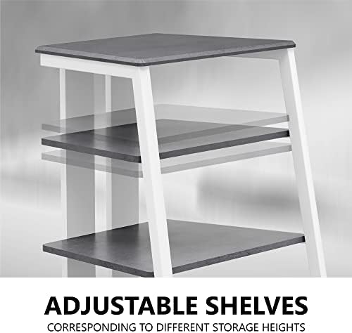 Modern 4-Tier Adjustable Media Stand for Xbox One PS4 Grey