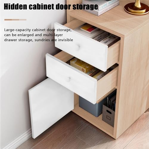 Washranp Tall Corner Cabinet with Open Shelves and Drawer