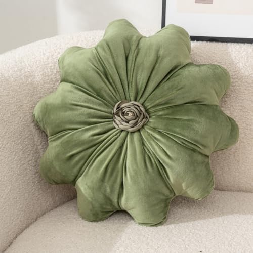 Flower Shaped Velvet Throw Pillow for Sofa and Home Decor