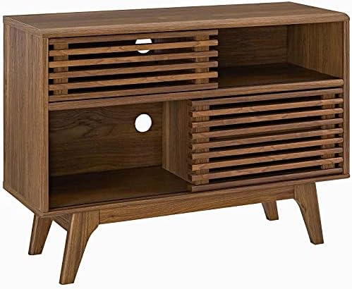 Modway Render Two-Tier TV Stand in Walnut