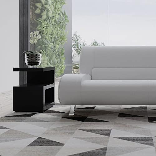 ZURI Furniture Jayden High Gloss Side Table Black
