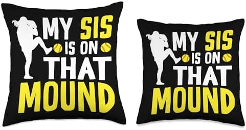 On That Mound Softball Pitcher Throw Pillow