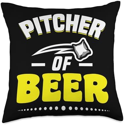 Cornhole Beer Pitcher Throw Pillow