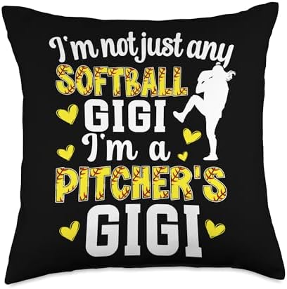 Softball Pitcher Gigi Throw Pillow