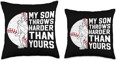 Proud Baseball Pitcher Mom Throw Pillow