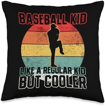 Baseball Pitcher Throw Pillow for Kids