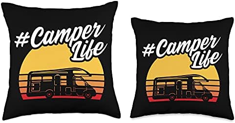 Funny Camping Sayings RV Throw Pillow