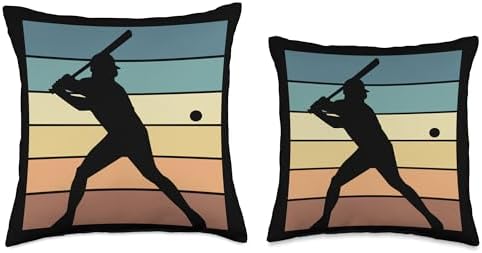 Baseball Retro Evolution Funny Fan Throw Pillow