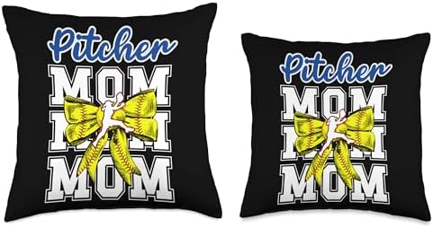 Softball Pitcher Mom Throw Pillow 1