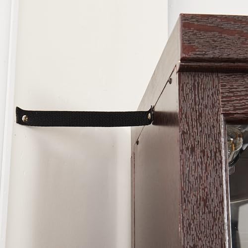 Lighted Corner Curio Cabinet with Adjustable Glass Shelves and LED Lighting