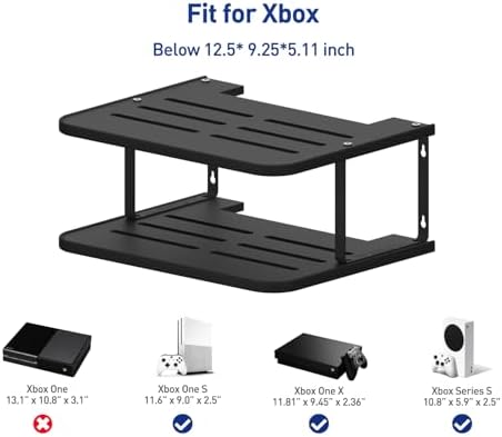 Black Projector Wall Shelf for Xbox and TV Setup