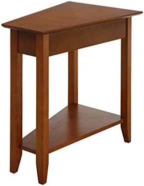 Convenience Concepts American Heritage Wedge End Table 24 Classic Storage Shelf