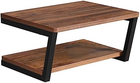 LUCKUP Floating Wall Shelves with 2 Shelves Wood AV Media Stand