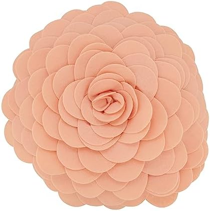 SARO LIFESTYLE Flower Design Throw Pillow 16 Inch