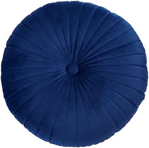SAFAVIEH Vallory Navy Blue Button Tufted Throw Pillow