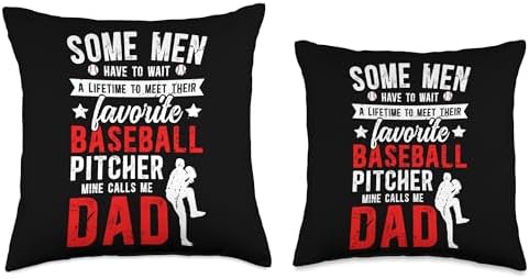 Proud Baseball Pitcher Dad Throw Pillow