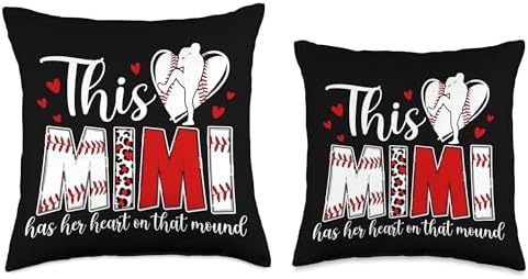 Proud Baseball Pitcher Mimi Throw Pillow 1