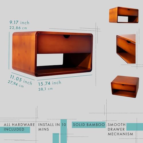 Comfify Modern Floating Nightstand with Drawer