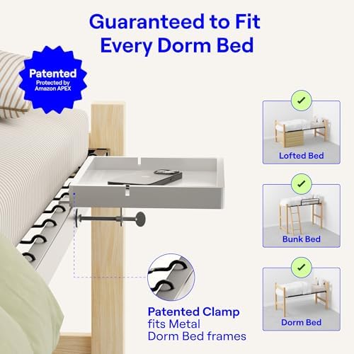 BedShelfie Floating Nightstand for Bunk Beds and Top Bunks