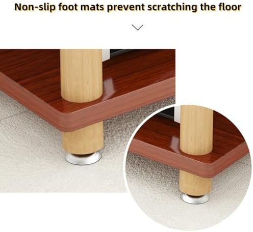 Modern 2-Tier Audio Visual Media Stand Shelf Rack For Home Office Theater