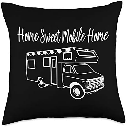 Home Sweet Mobile Home RV Camper Throw Pillow