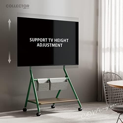 FITUEYES Corner TV Stand with 4 Silent Wheels