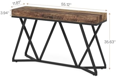 Tribesigns 55 Inch Console Table with Metal Base
