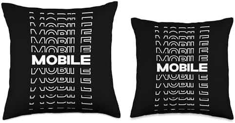 Graphic Mobile Throw Pillow - USA City Design