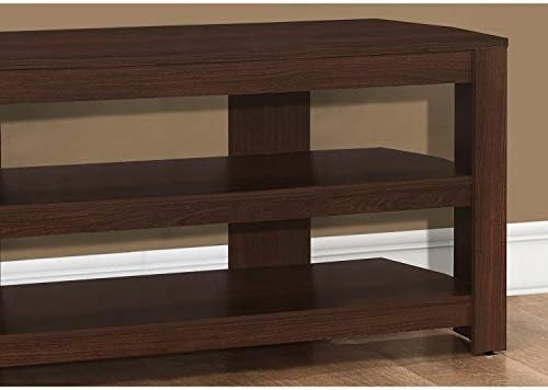 Monarch Specialties STAND-42 L Cherry Corner Tv Stand