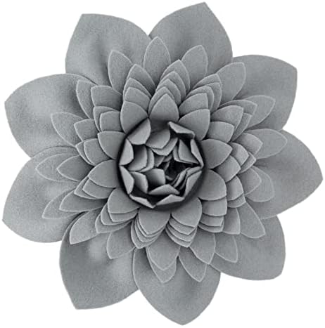 3D Flower Throw Pillow with Insert Gray 14 Inch