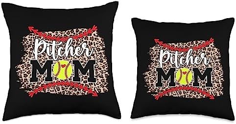 Cute Softball Pitcher Mother Mothers Day Throw Pillow