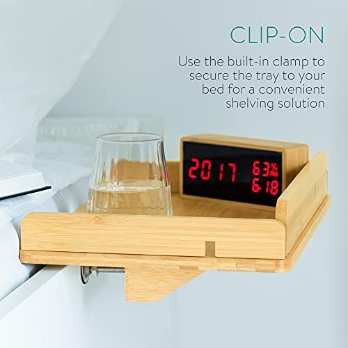 Navaris Bedside Shelf Bamboo Nightstand