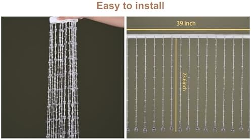 Crystal Beaded Curtain 236 x 393 Inches 19 Strands Acrylic Door Divider