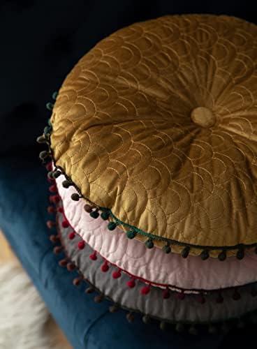 Ginger Round Throw Pillow for Living Room and Meditation Use