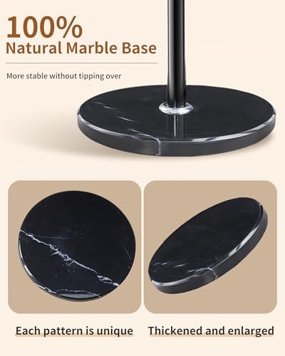 ZIECUKU Metal Coat Rack with Marble Base and 12 Hooks