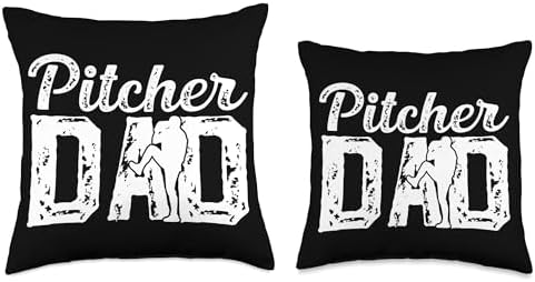 Baseball Pitcher Dad Fathers Day Throw Pillow